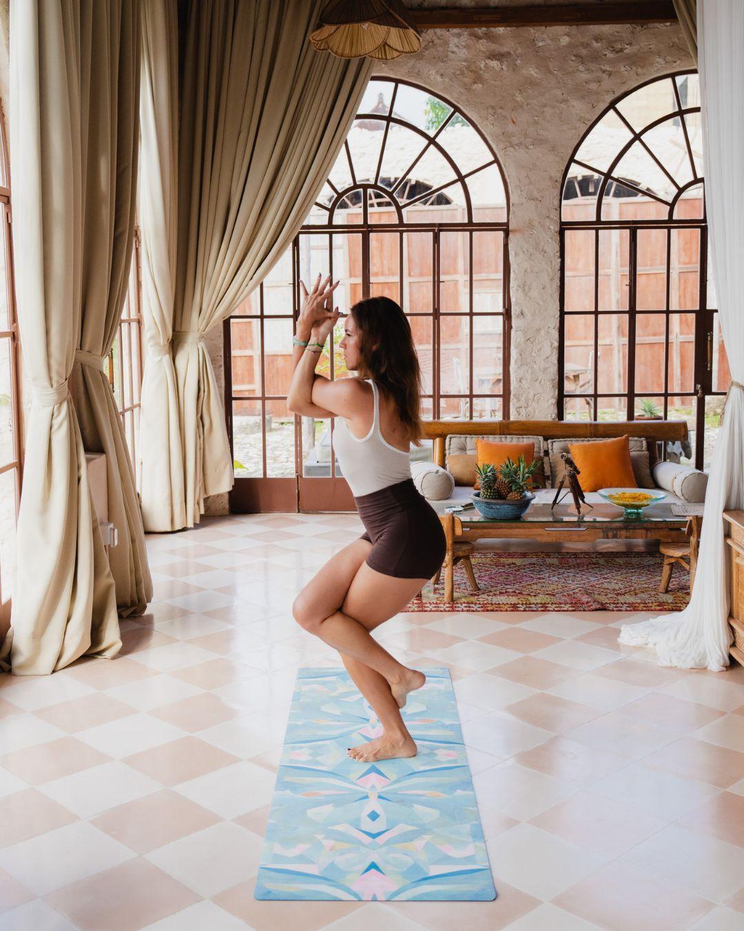 Travel Combo Yoga Mat - Butterfly Glow - Yoga Design Lab