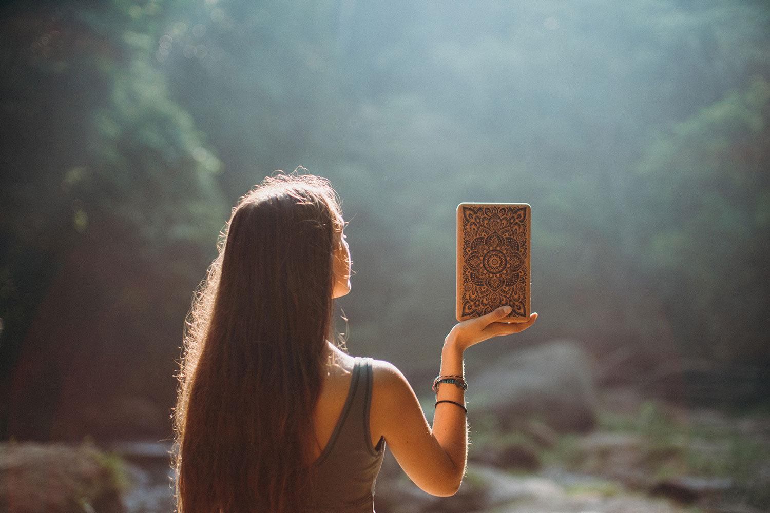 Cork Yoga Block - Mandala Black - Yoga Design Lab