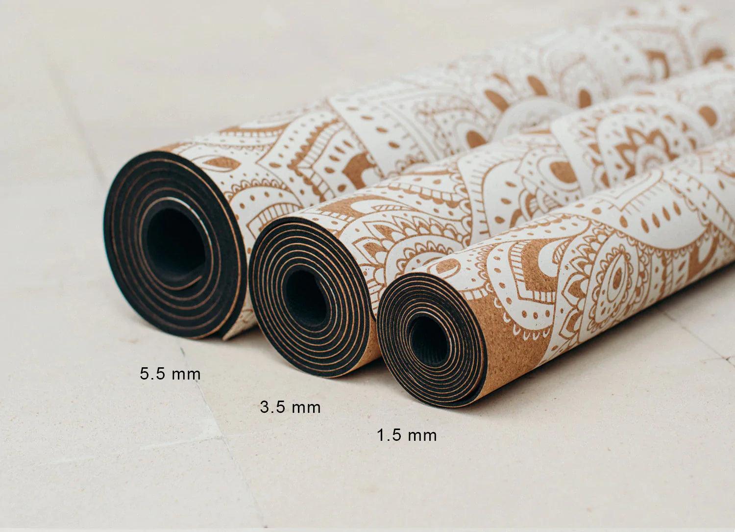 Cork Yoga Mat - Floral Batik Coral - Yoga Design Lab