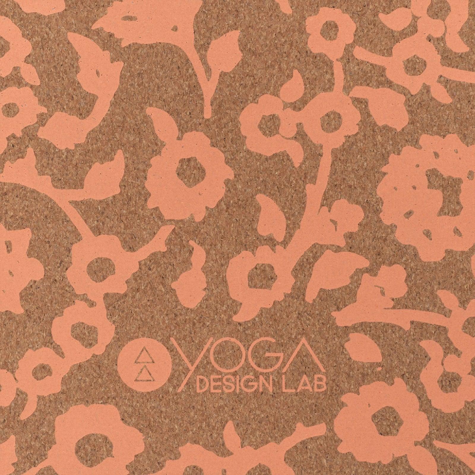 Cork Yoga Mat - Floral Batik Coral - Yoga Design Lab