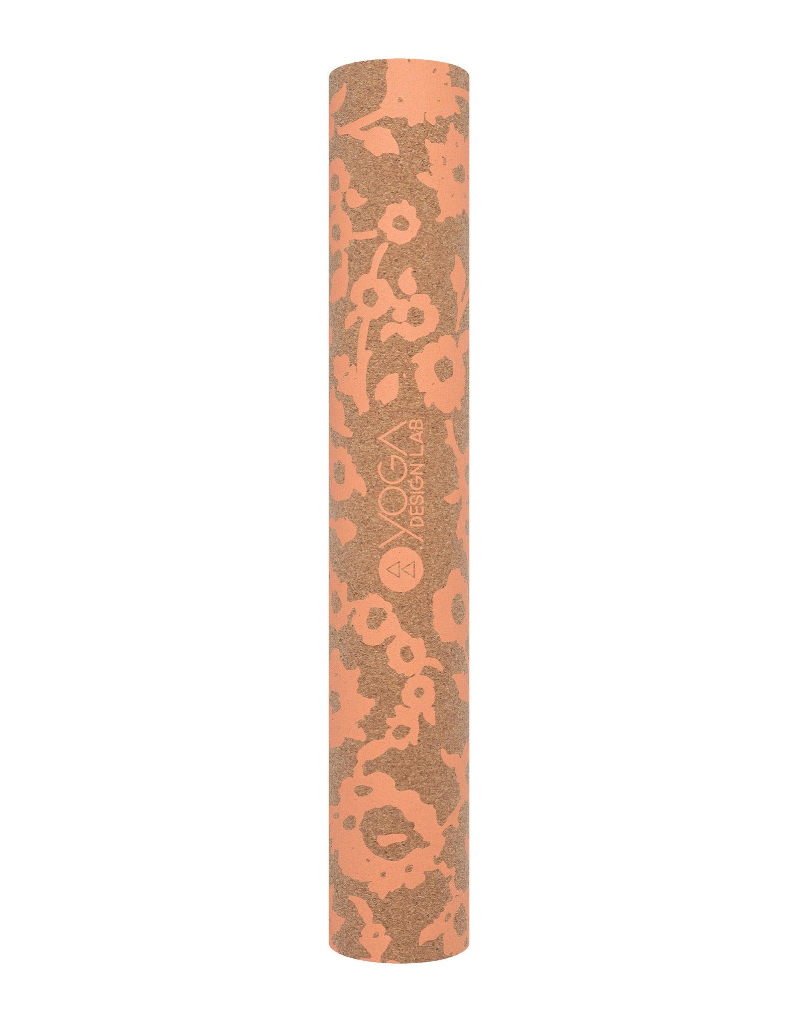 Cork Yoga Mat - Floral Batik Coral - Yoga Design Lab