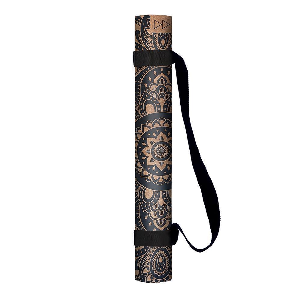 Cork Yoga Mat - Mandala Black - Yoga Design Lab