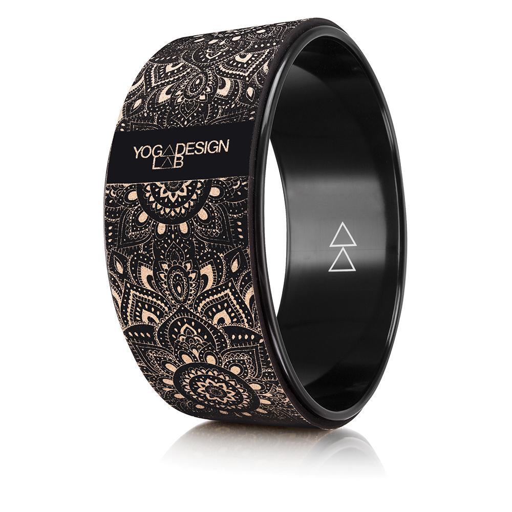 Cork Yoga Wheel - Mandala Black - Yoga Design Lab