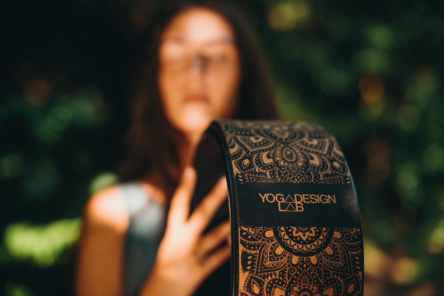 Cork Yoga Wheel - Mandala Black - Yoga Design Lab