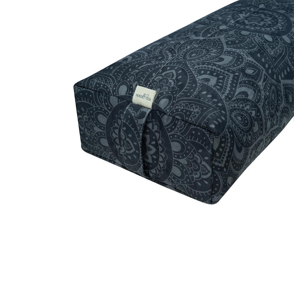 Yoga Bolster - Mandala Charcoal - Yoga Design Lab