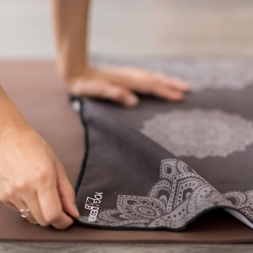 Yoga Hand Towel - Mandala Black - Yoga Design Lab