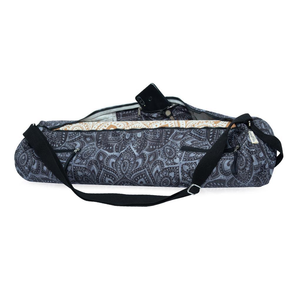 Yoga Mat Bag - Mandala Charcoal - Yoga Design Lab