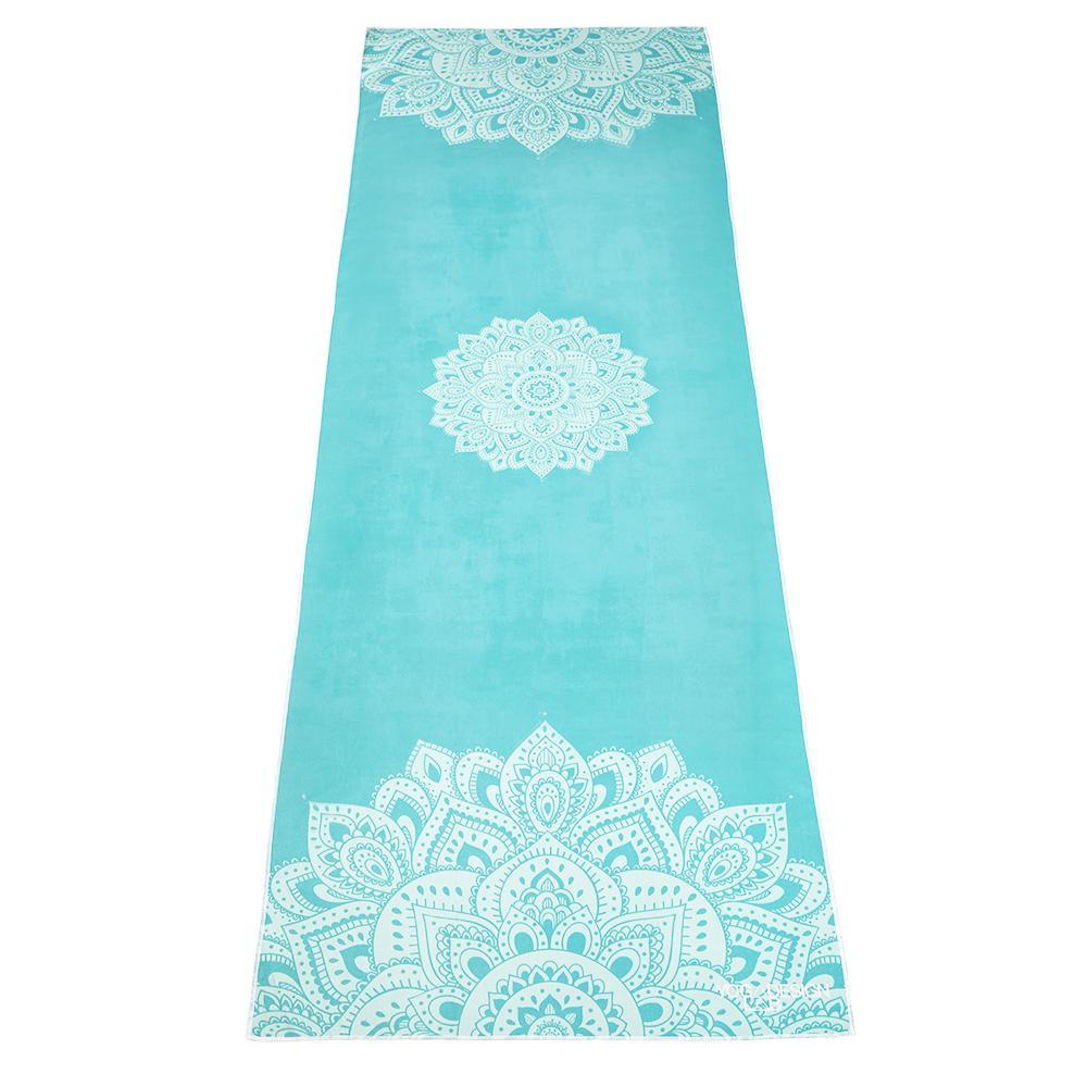 Yoga Mat Towel - Mandala Turquoise - Yoga Design Lab