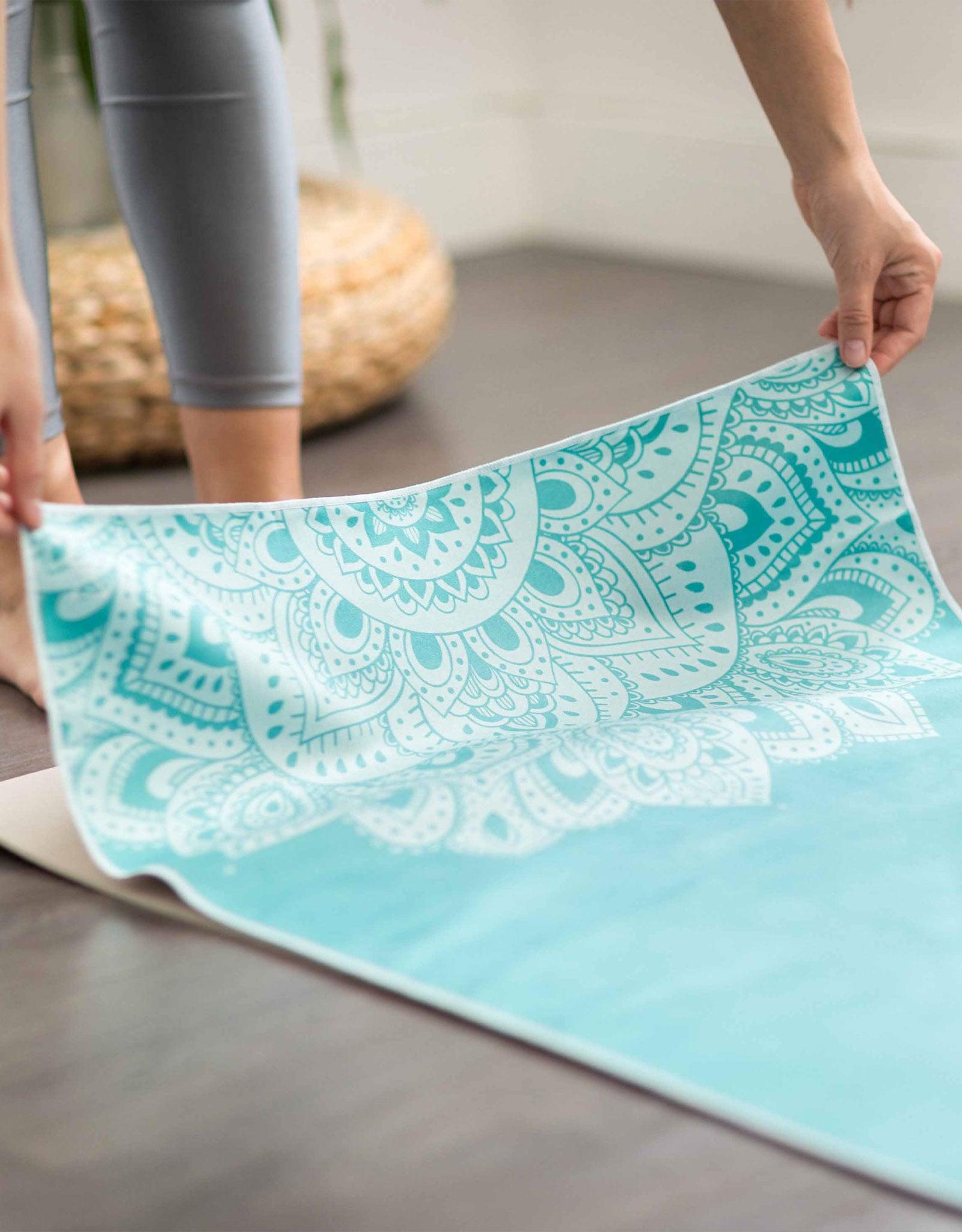 Yoga Mat Towel - Mandala Turquoise - Yoga Design Lab