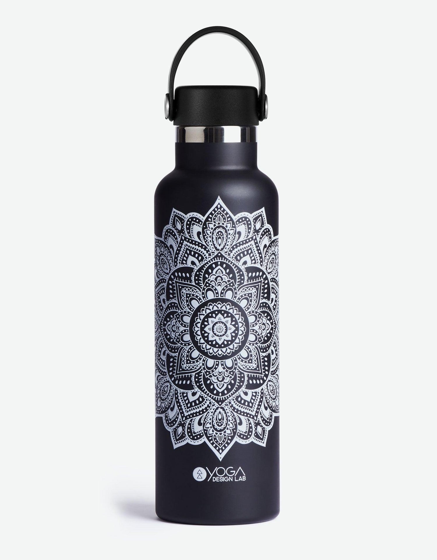 Water Bottle - Mandala Black - Yoga Design Lab