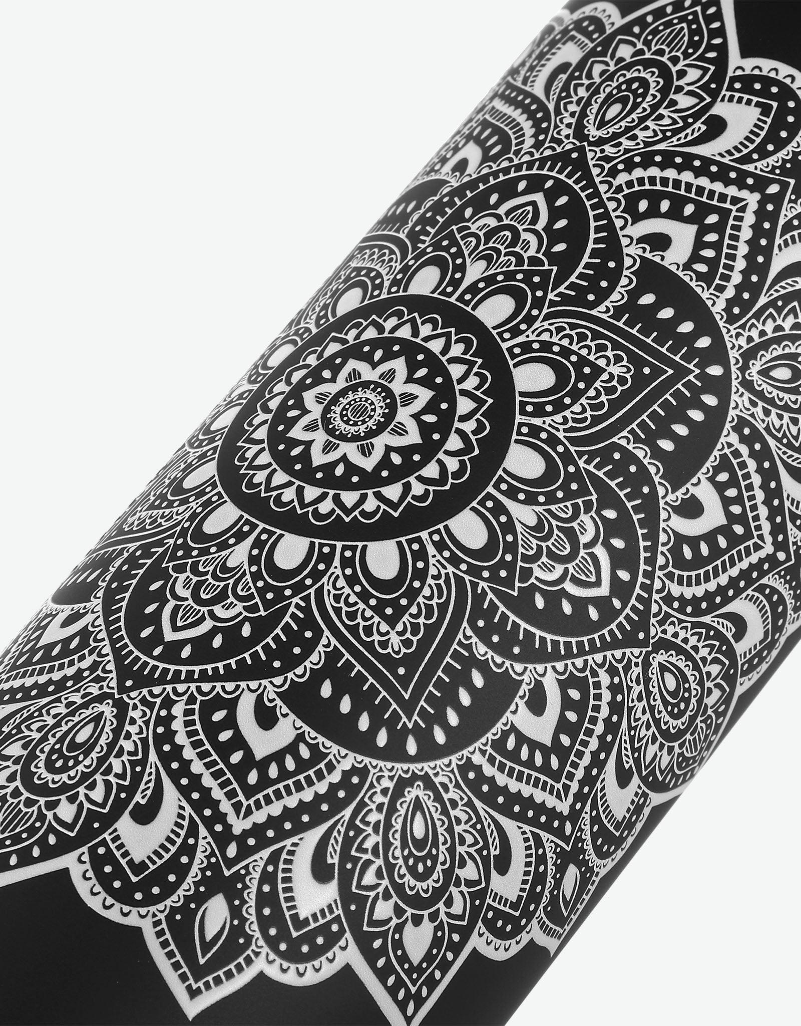 Water Bottle - Mandala Black - Yoga Design Lab