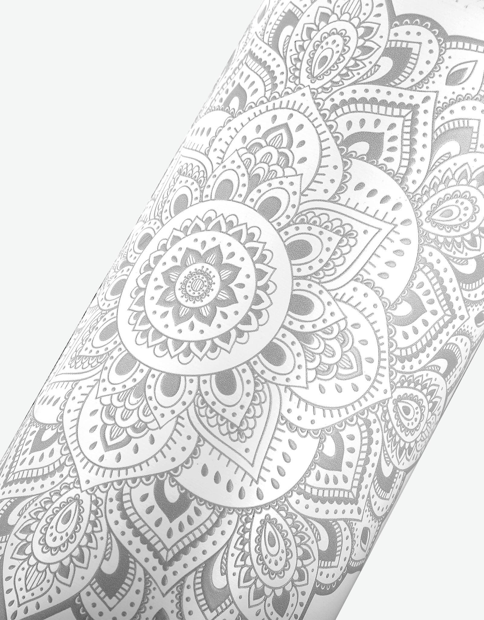 Water Bottle - Mandala White - Yoga Design Lab