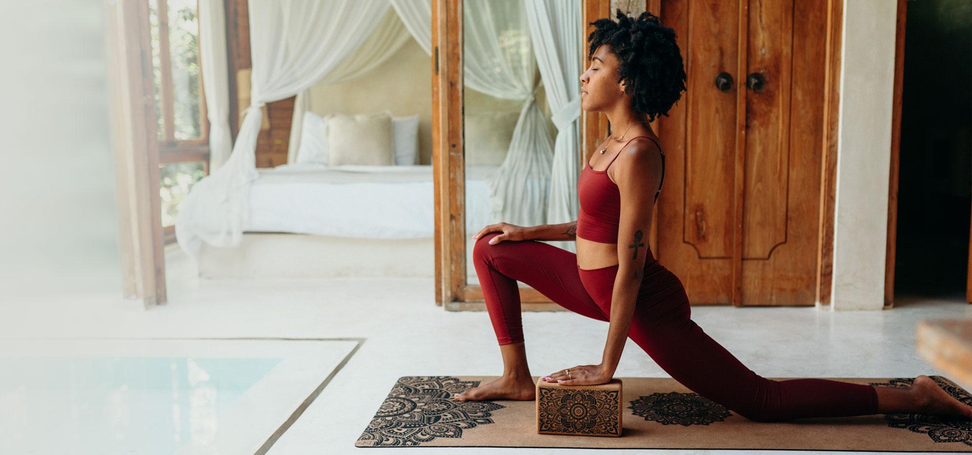 Eco-Friendly Cork Yoga Mat and Block