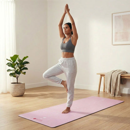 Combo Yoga Mat - Pink Ribbon