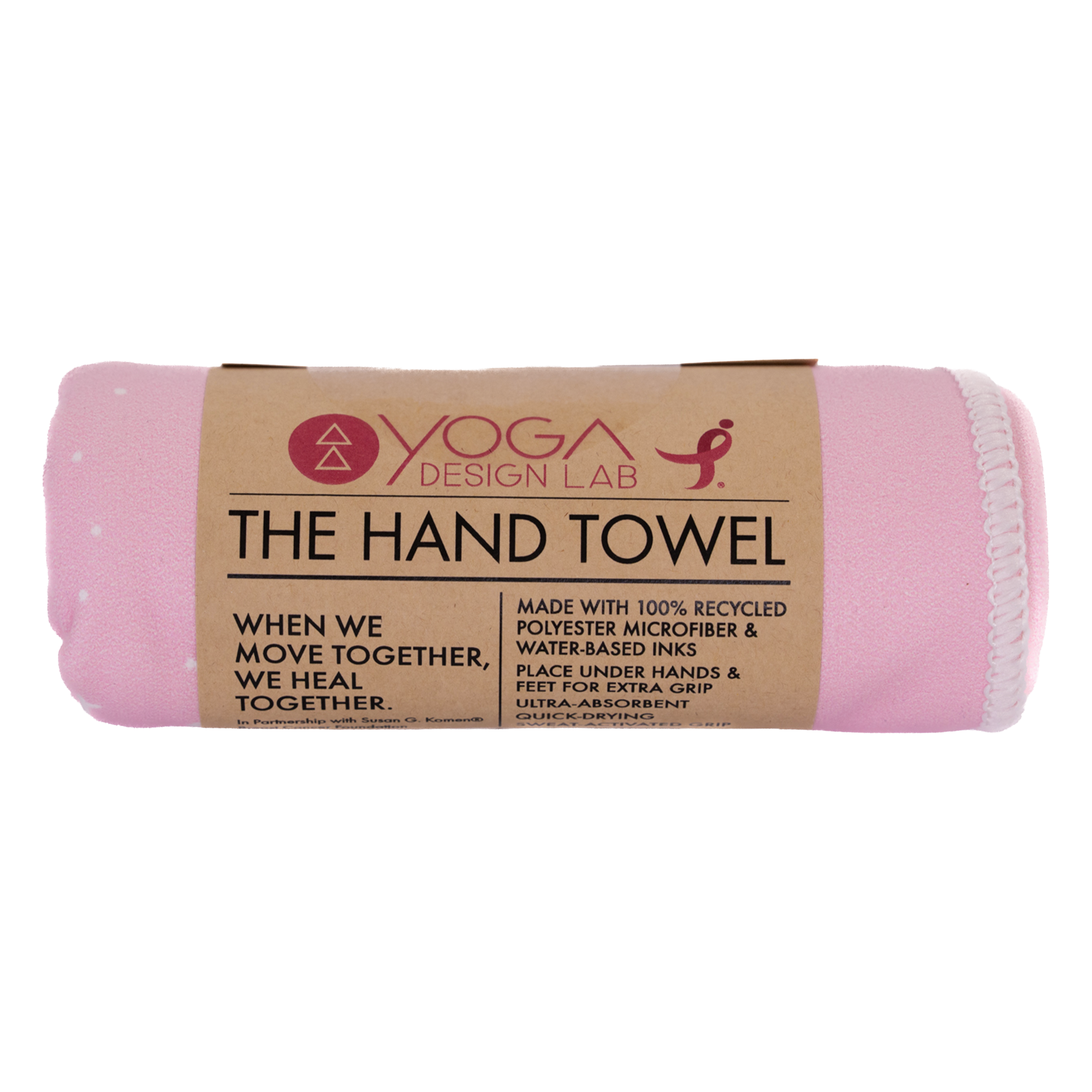 Yoga Hand Towel - Pink Ribbon