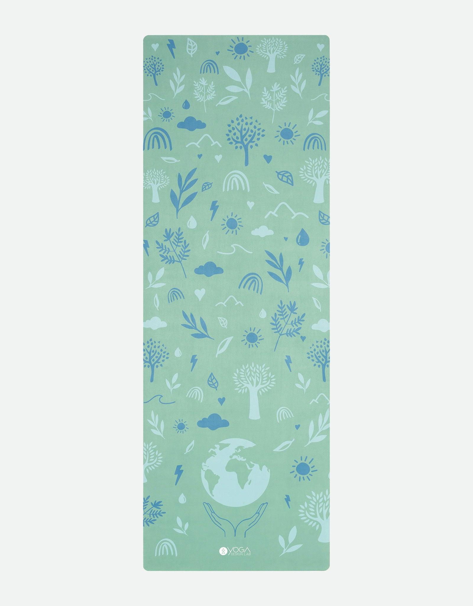 Combo Yoga Mat: 2-in-1 (Mat + Towel) - Earth Green - Lightweight, Ultra-Soft - Yoga Design Lab 