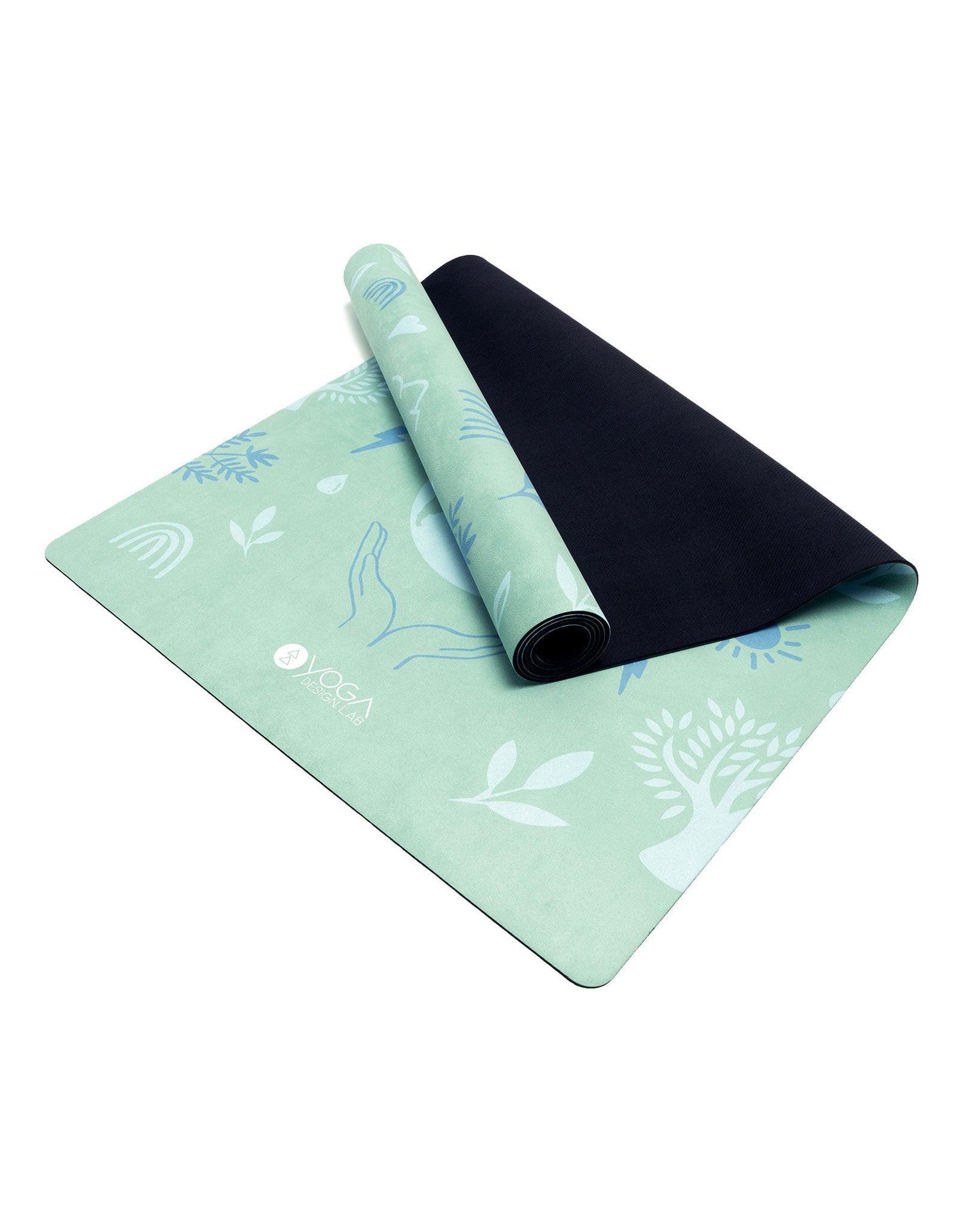 Combo Yoga Mat: 2-in-1 (Mat + Towel) - Earth Green - Lightweight, Ultra-Soft - Yoga Design Lab 