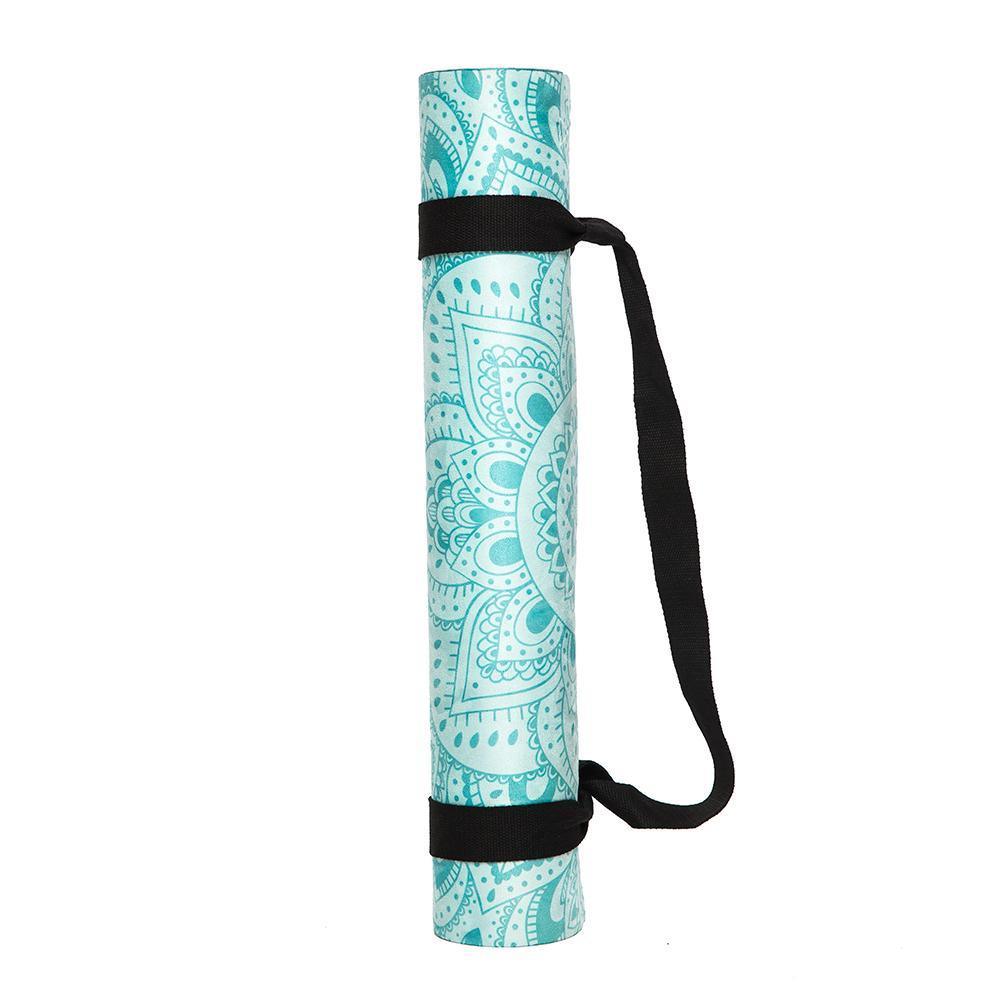 Combo Yoga Mat: 2-in-1 (Mat + Towel) - Mandala Turquoise - Lightweight, Ultra-Soft - Yoga Design Lab 