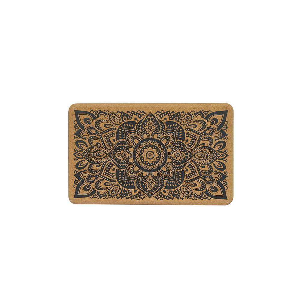 Cork Yoga Block - Mandala Black - To elevate your experience and improve your alignment - Yoga Design Lab 