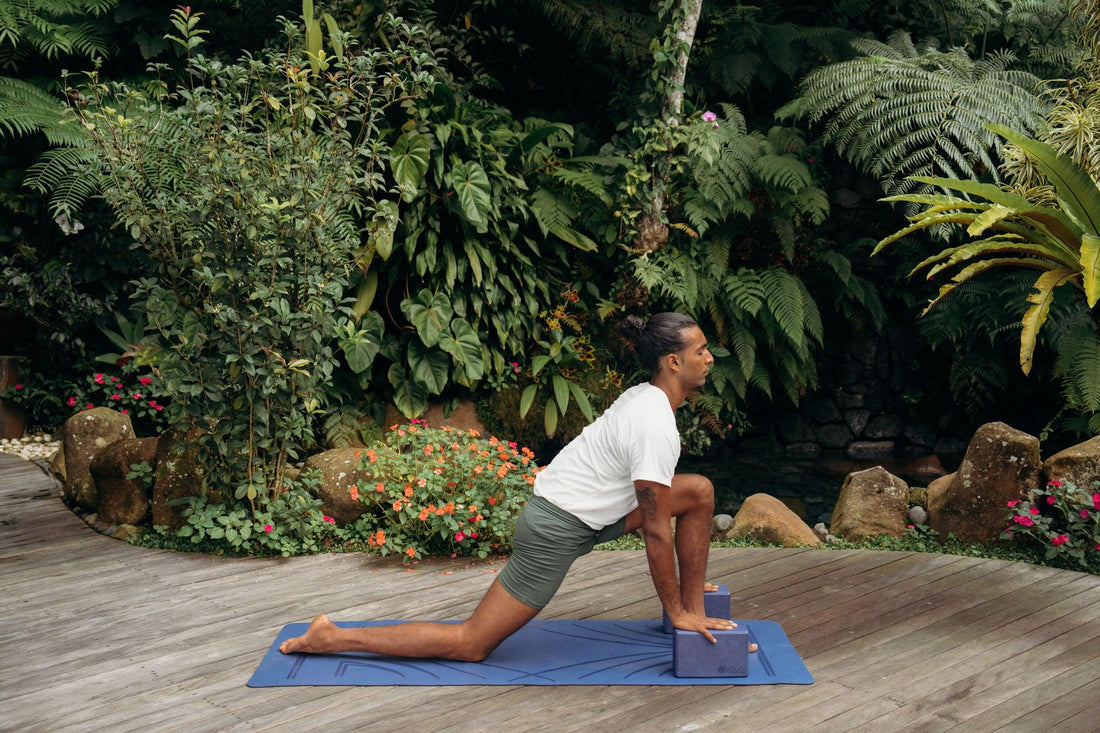 Cork Yoga Block - Navy - To elevate your experience and improve your alignment - Yoga Design Lab 