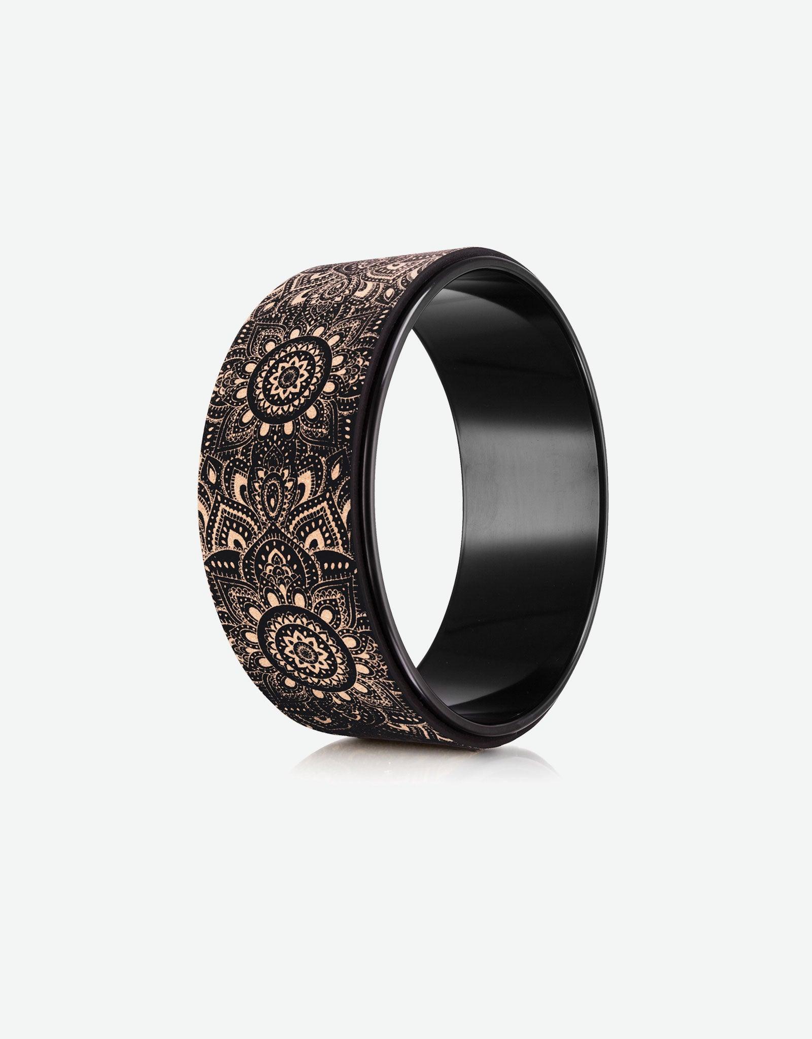 Yoga Design Lab Cork Yoga Wheel - Mandala Black