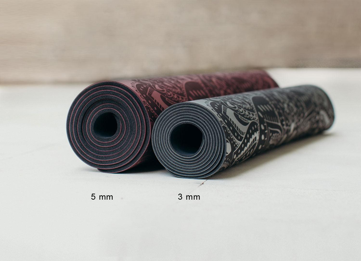 Infinity Yoga Mat - 5mm - Mandala Charcoal- The Best Yoga Mat provides great support - Yoga Design Lab 