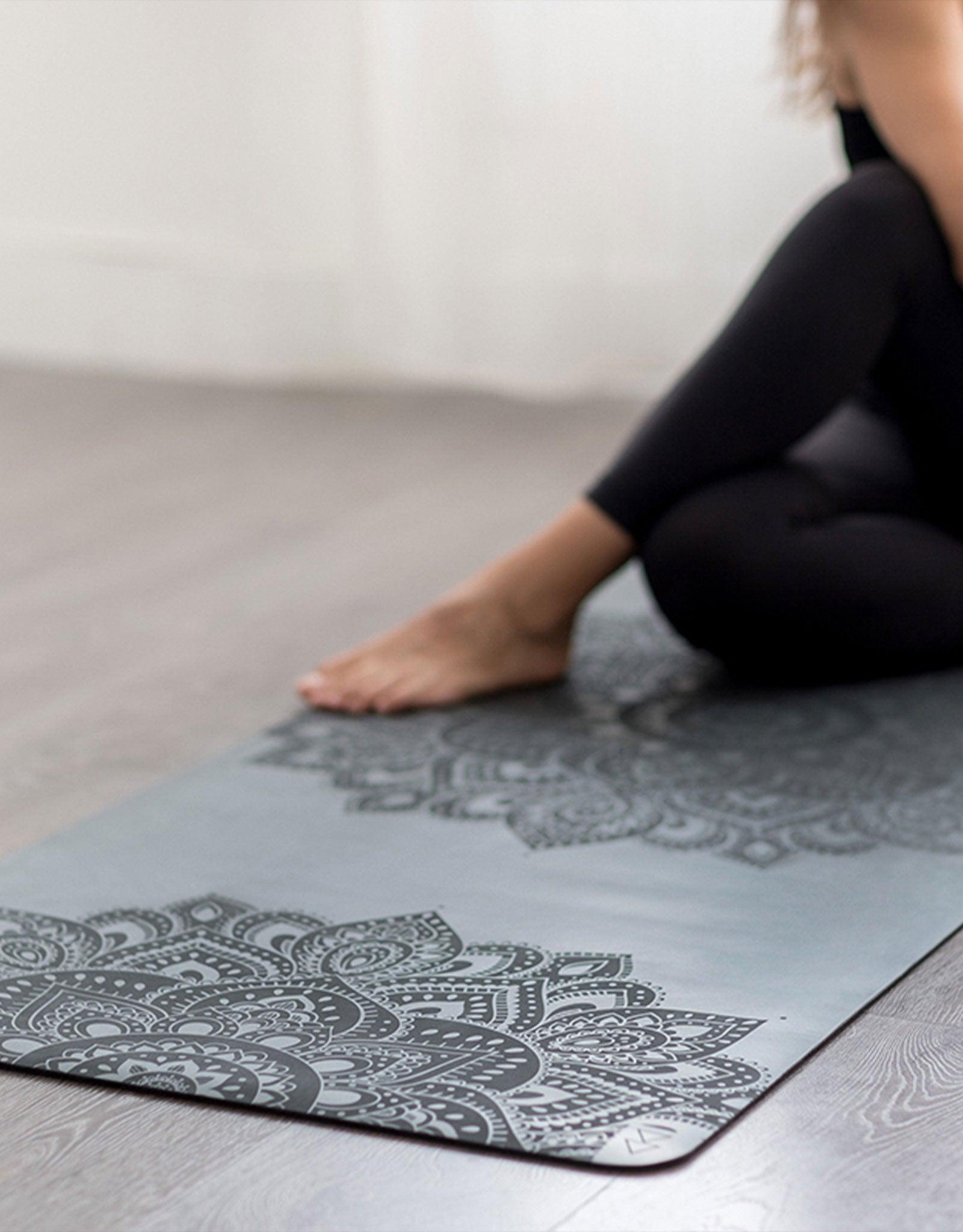 Infinity Yoga Mat - 5mm - Mandala Charcoal- The Best Yoga Mat provides great support - Yoga Design Lab 