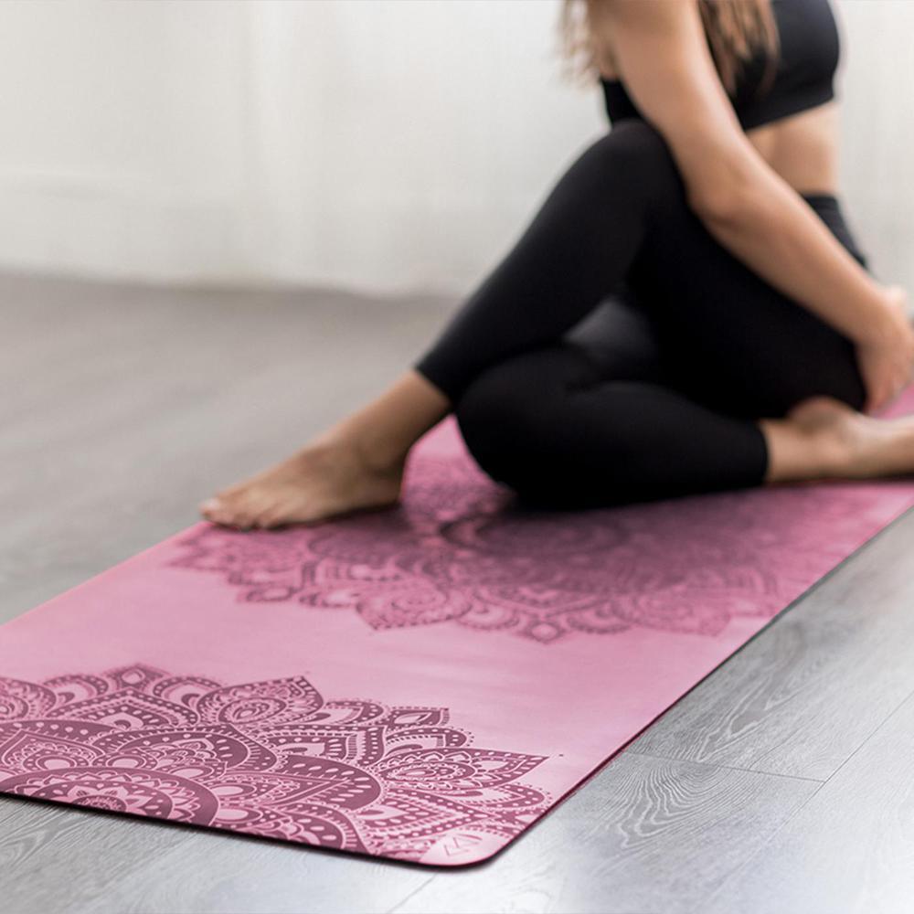 Infinity Yoga Mat - 5mm - Mandala Rose - The Best Yoga Mat provides great support - Yoga Design Lab 