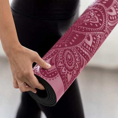 Infinity Yoga Mat - 5mm - Mandala Rose - The Best Yoga Mat provides great support - Yoga Design Lab 