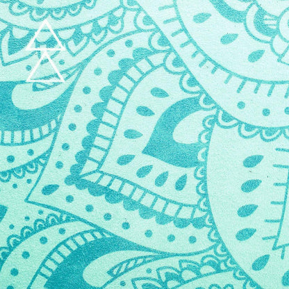 Travel Combo Yoga Mat - 2-in-1 (Mat + Towel) - Mandala Turquoise 1.5 mm - Yoga Design Lab 