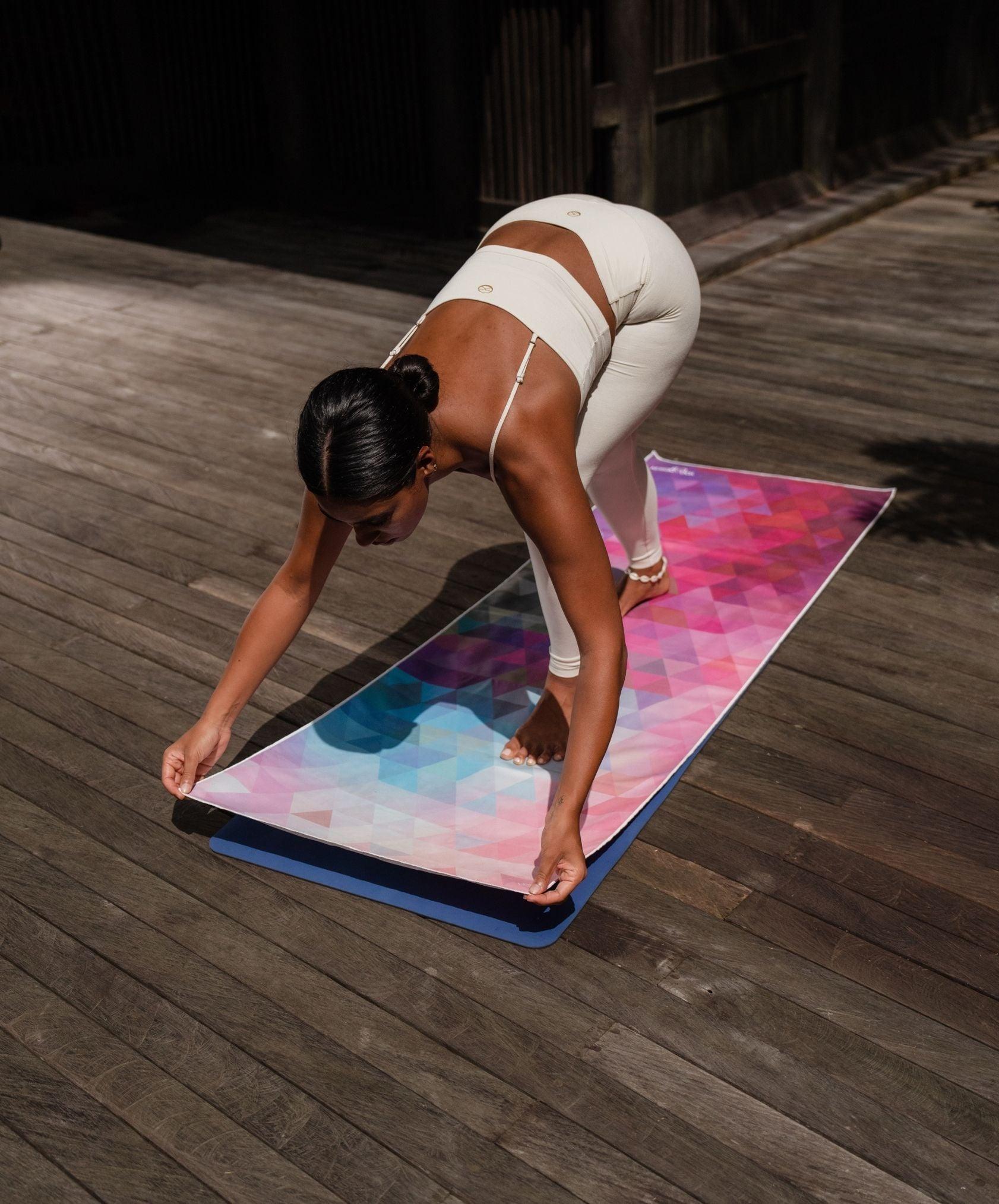 YDL Yoga Mat Towel - Ultra-Grippy, Moisture Absorbing &amp; Quick-Dry - Yoga Design Lab 