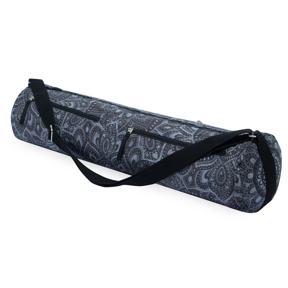 Yoga Mat Bag - Mandala Charcoal - Best For Travel To Studio or Gym - Yoga Design Lab 