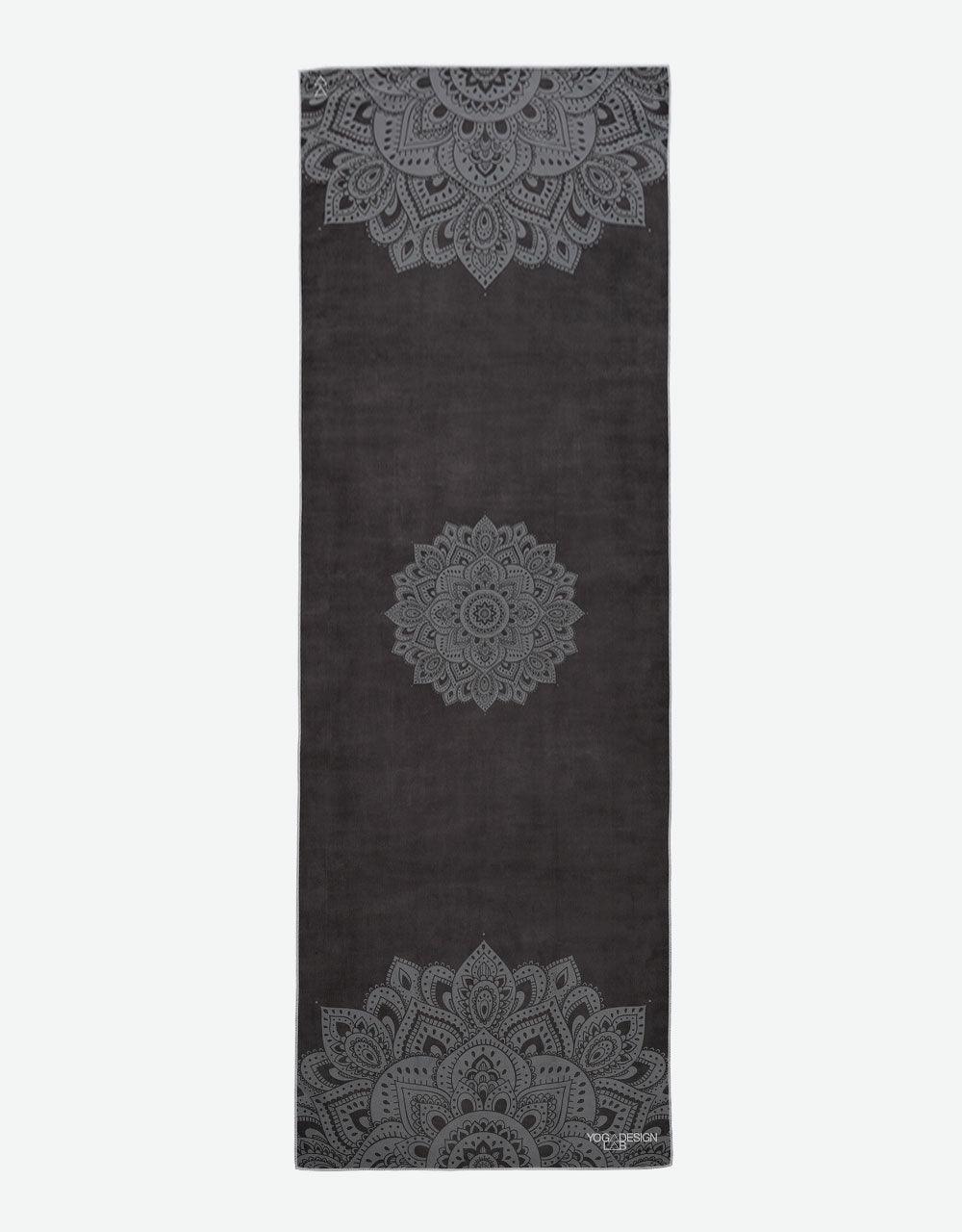 Yoga Mat Towel - Mandala Black - Ultra-Grippy, Moisture Absorbing &amp; Quick-Dry - Yoga Design Lab 