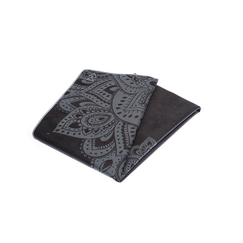 Yoga Mat Towel - Mandala Black - Ultra-Grippy, Moisture Absorbing &amp; Quick-Dry - Yoga Design Lab 