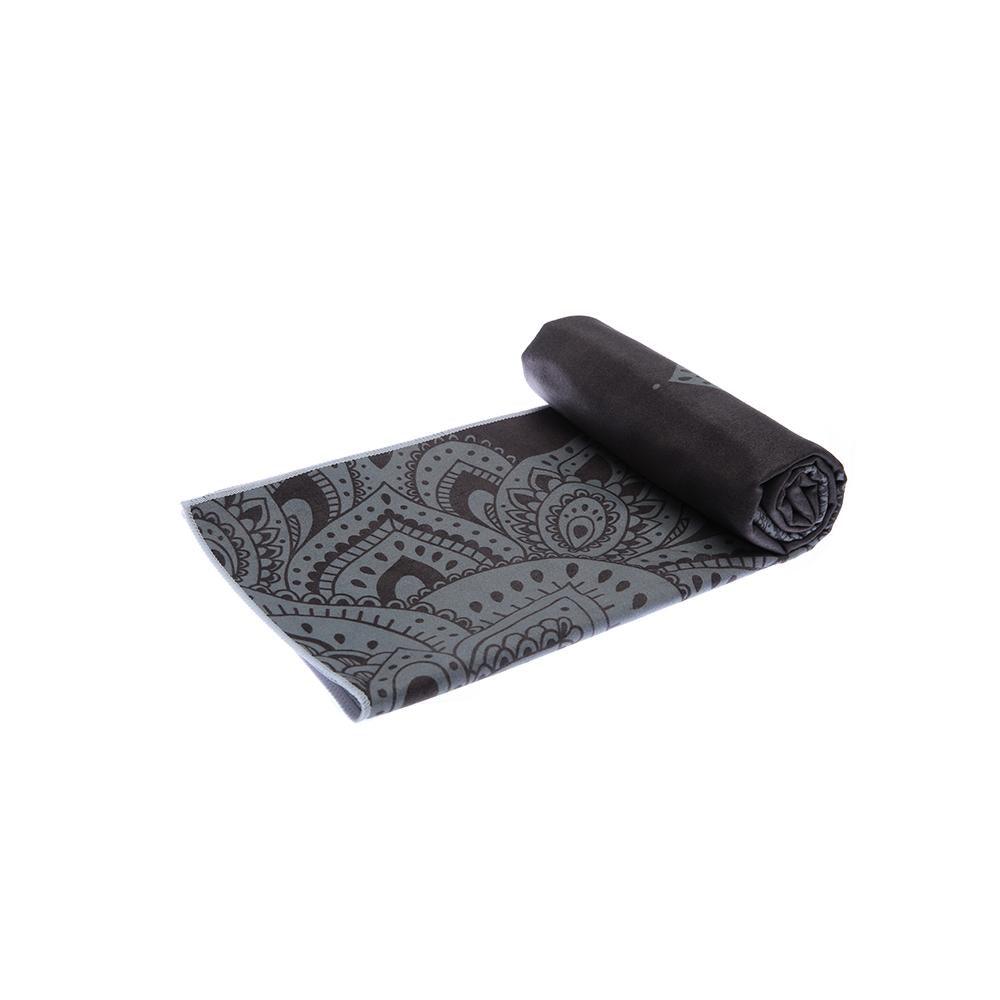 Yoga Mat Towel - Mandala Black - Ultra-Grippy, Moisture Absorbing &amp; Quick-Dry - Yoga Design Lab 