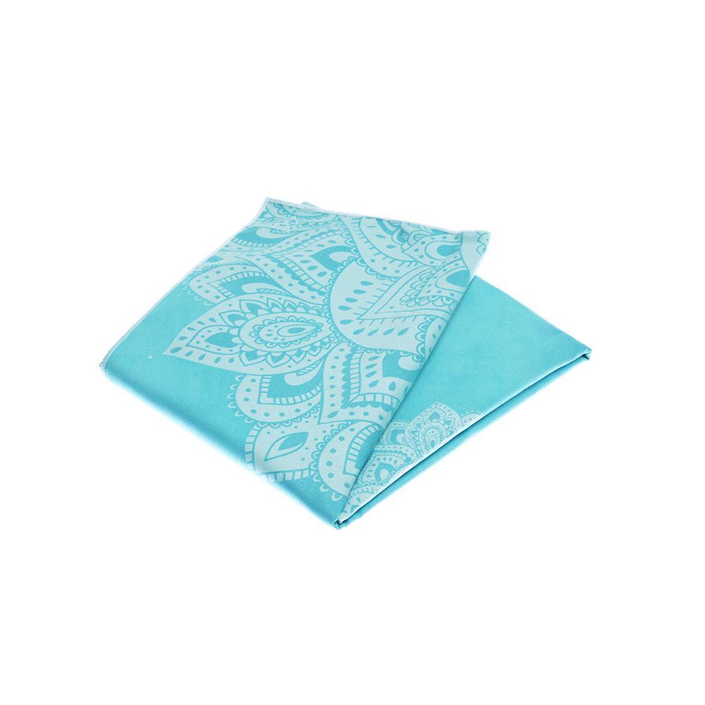 Yoga Mat Towel - Mandala Turquoise - Ultra-Grippy, Moisture Absorbing &amp; Quick-Dry - Yoga Design Lab 