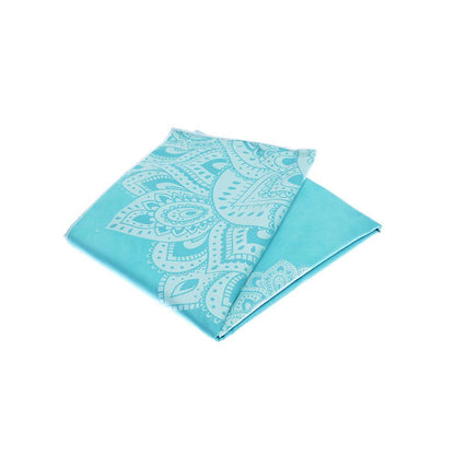 Yoga Mat Towel - Mandala Turquoise - Ultra-Grippy, Moisture Absorbing &amp; Quick-Dry - Yoga Design Lab 